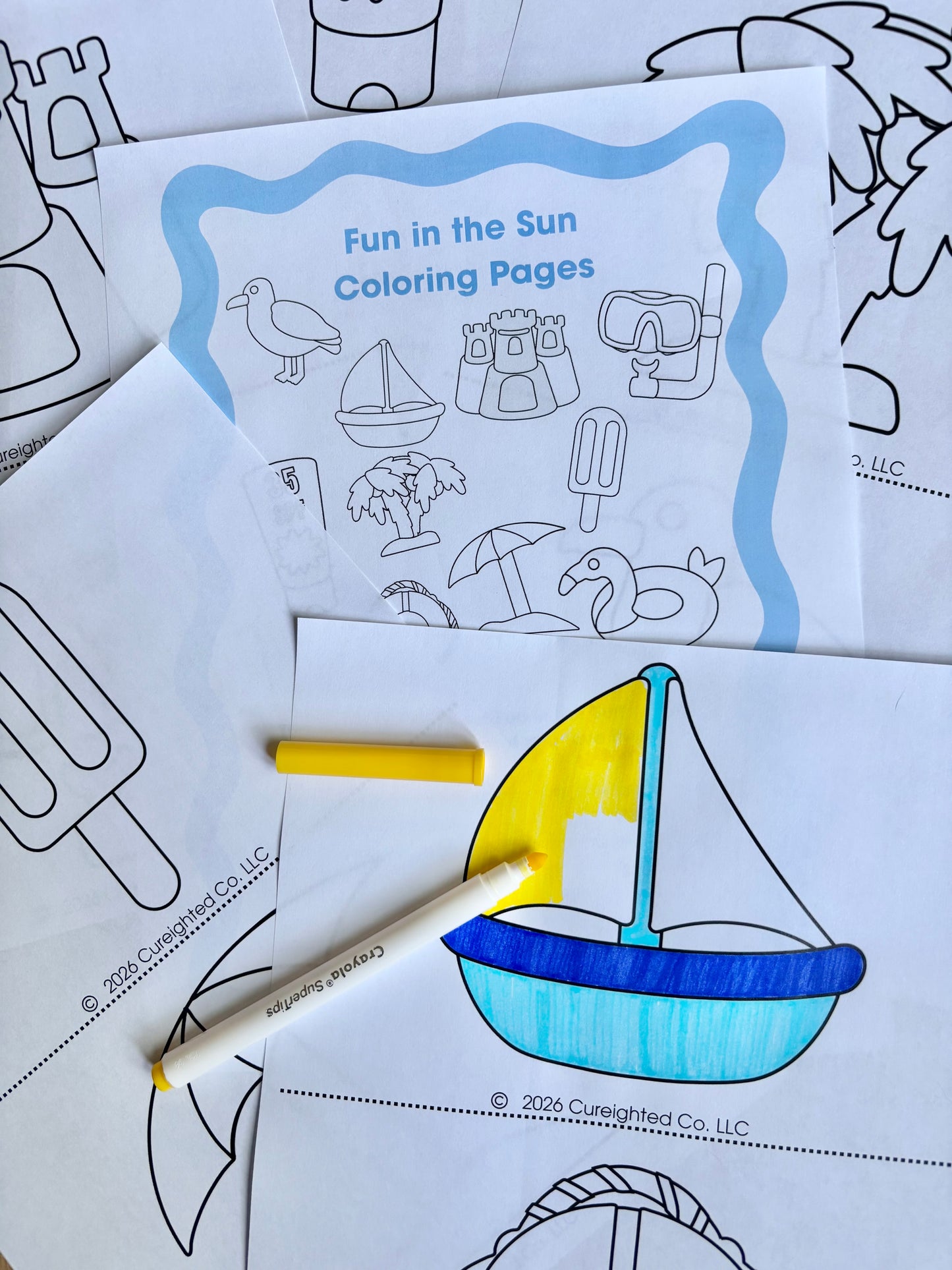 Fun in the Sun Coloring Pages