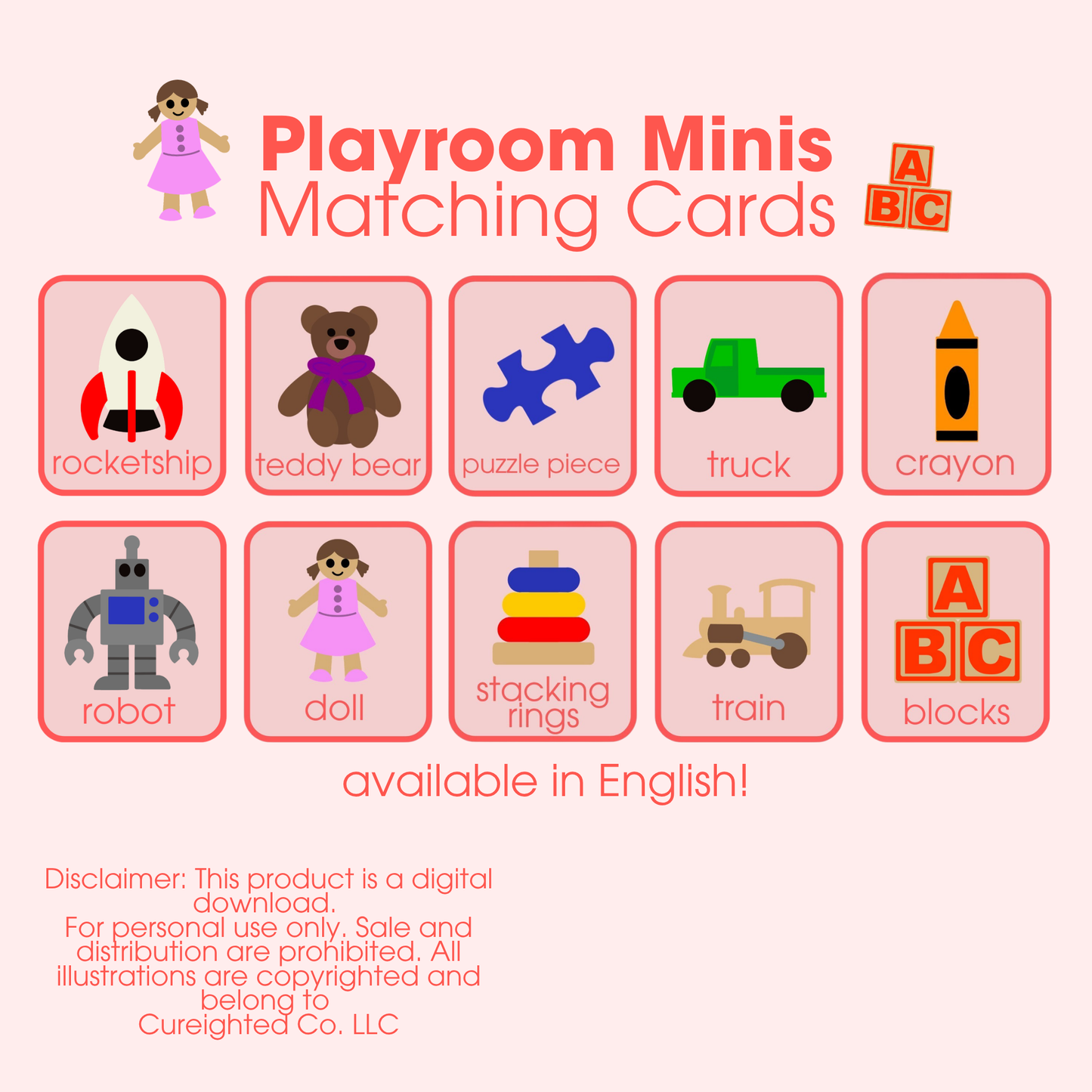 Playroom Minis Matching Cards
