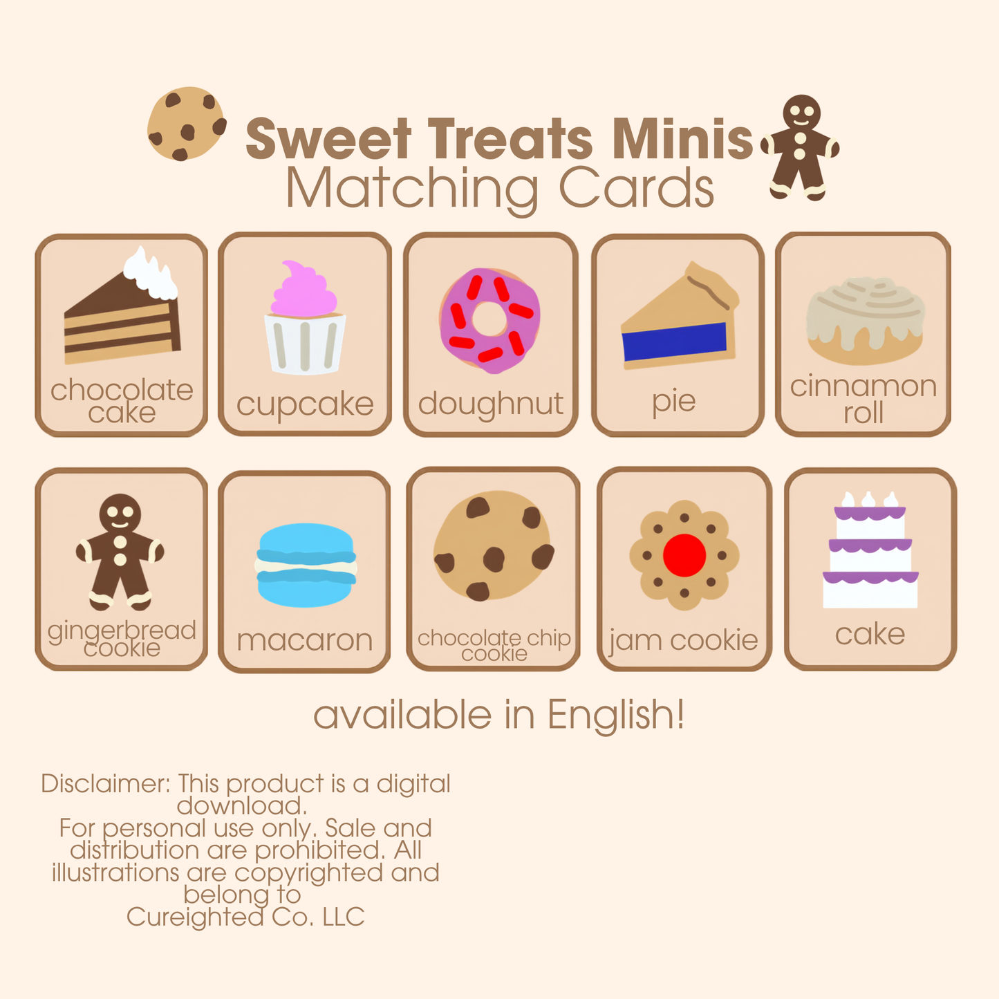 Sweet Treats Matching Cards