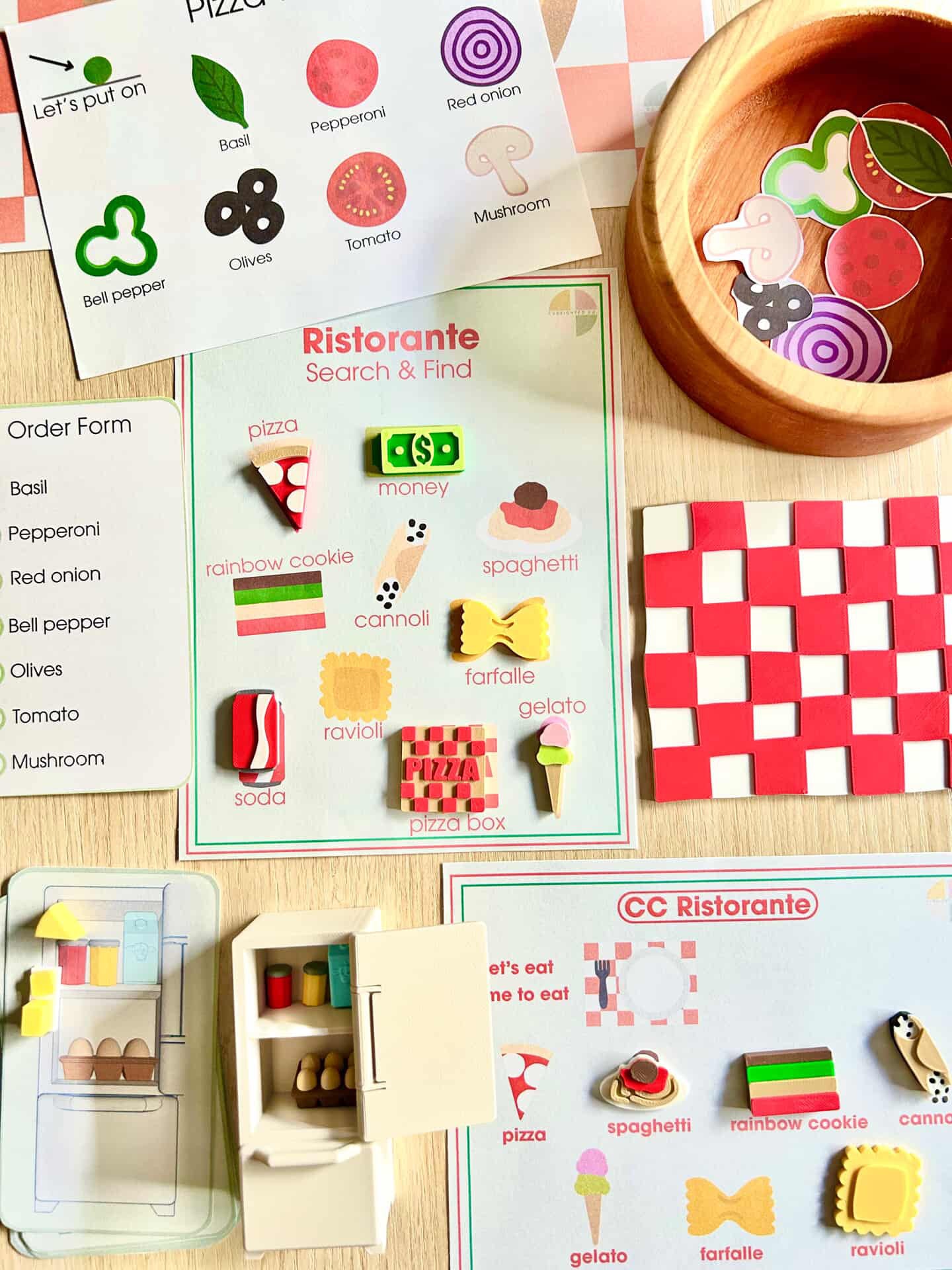 PRINTABLE CC Ristorante Activity Bundle