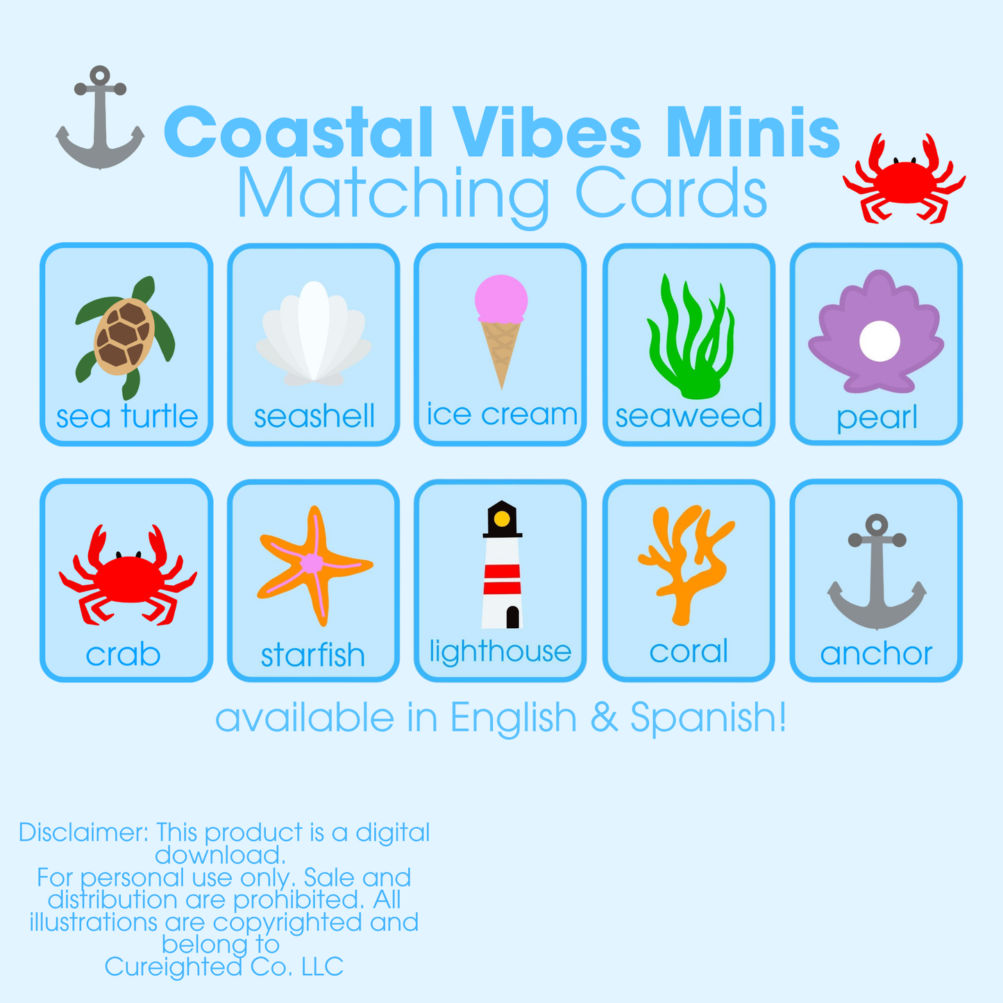 Coastal Vibes Matching Cards