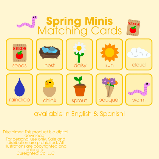 Spring Minis Matching Cards