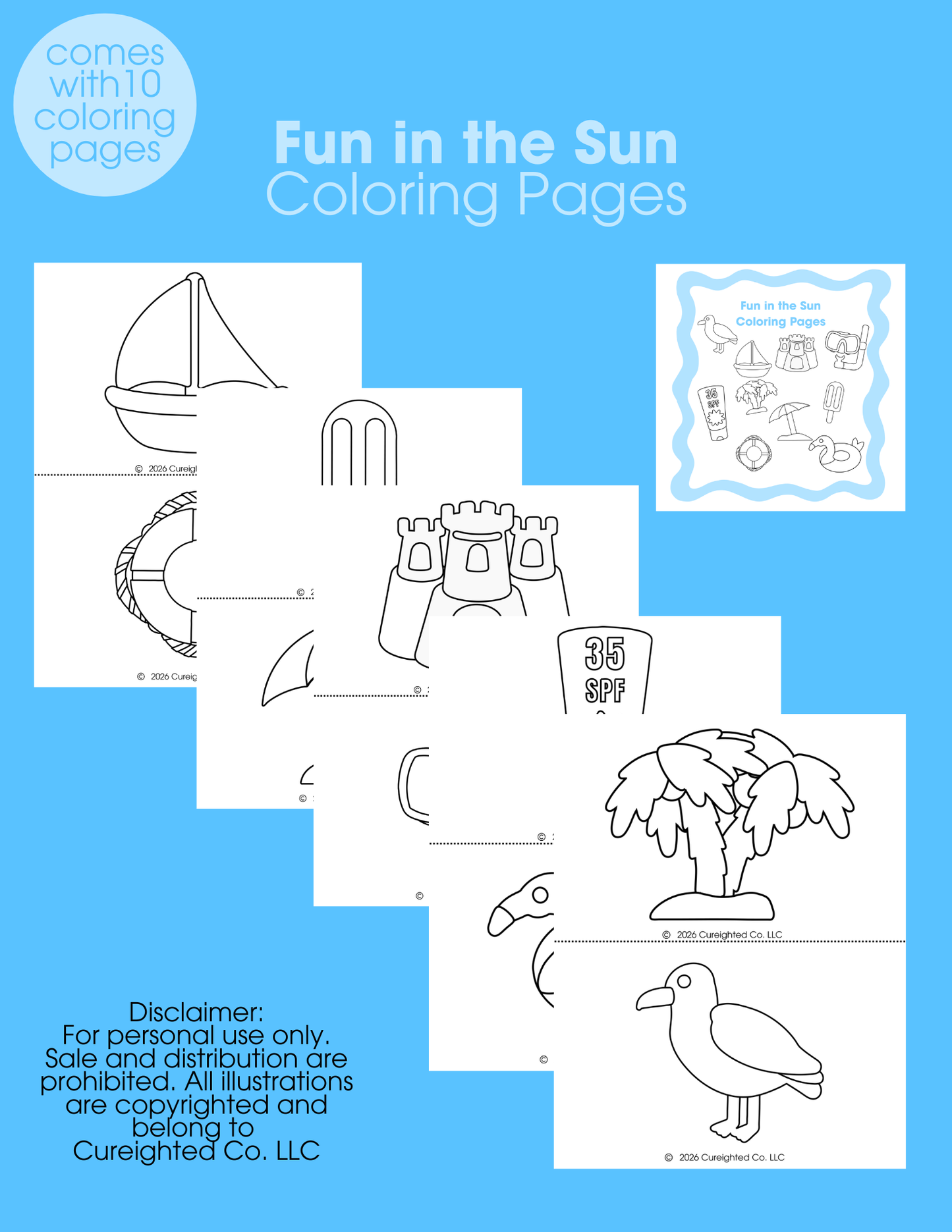 Fun in the Sun Coloring Pages