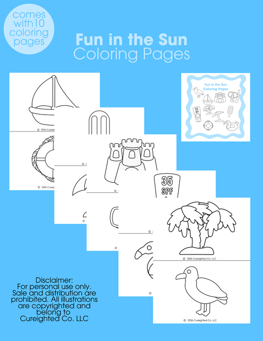 Fun in the Sun Coloring Pages
