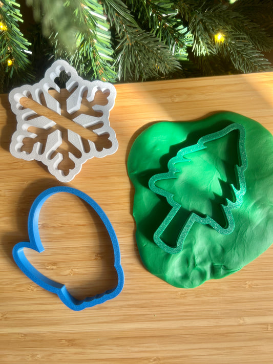 Winter Play Dough Cutter Set