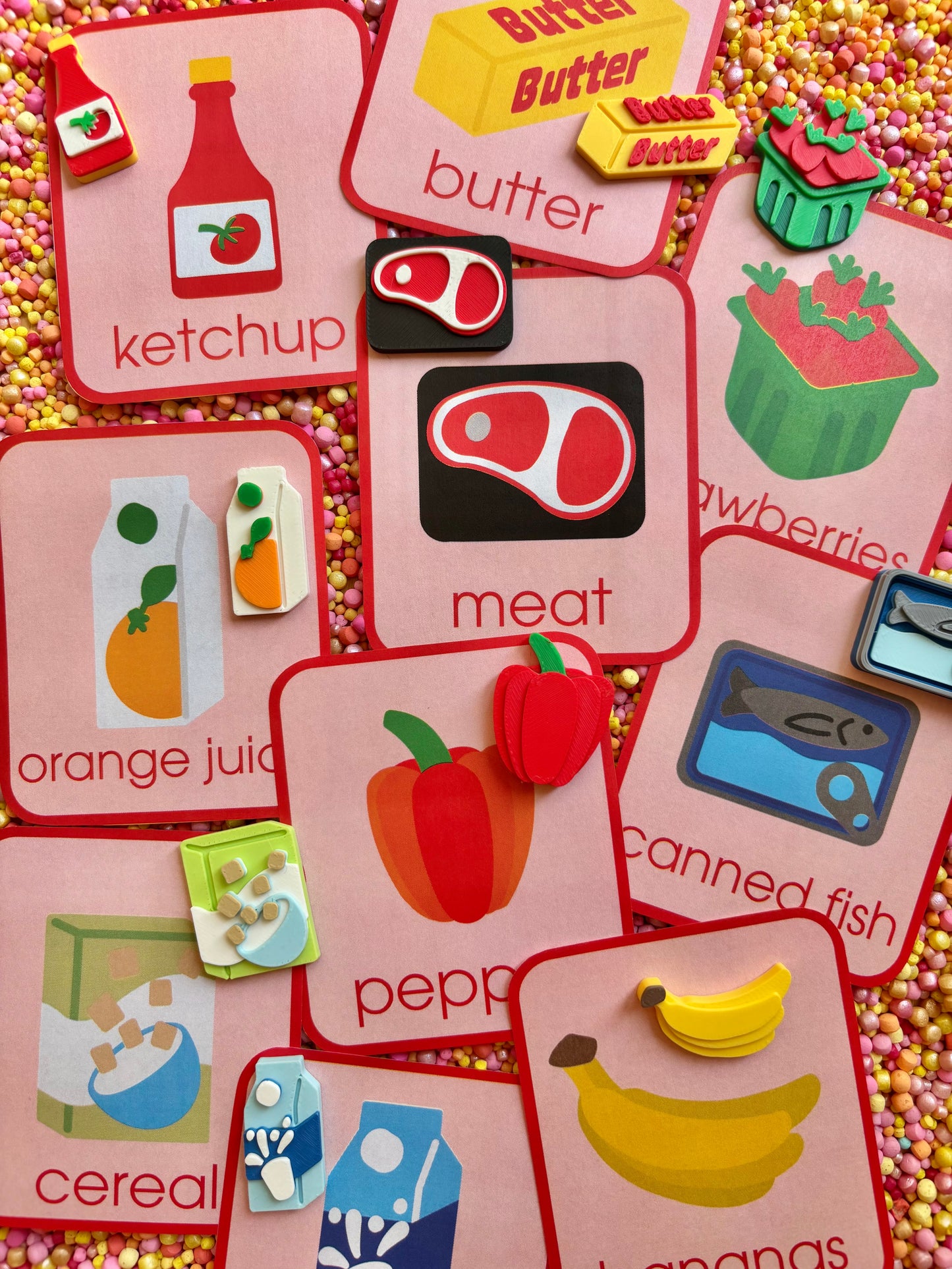 Grocery Store Mini Matching Cards