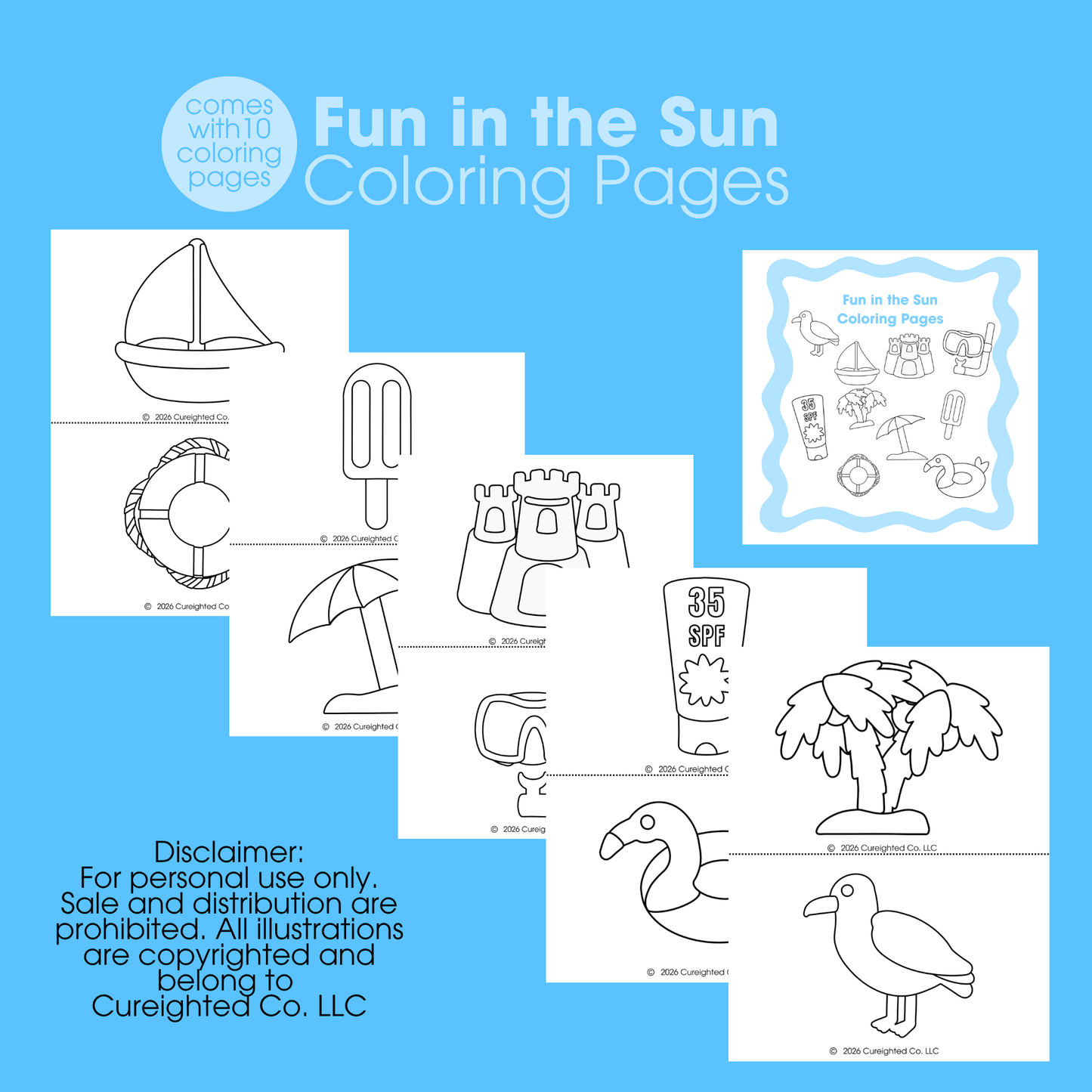 Fun in the Sun Coloring Pages