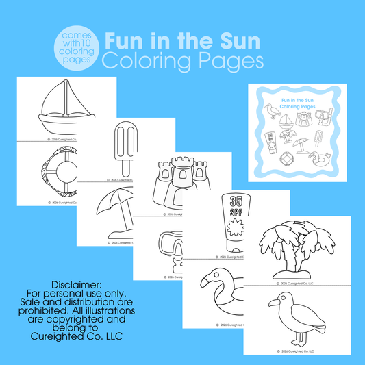 Fun in the Sun Coloring Pages